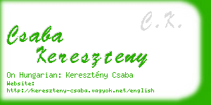 csaba kereszteny business card