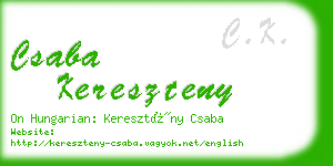 csaba kereszteny business card